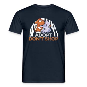 Hunderettungs Designs Für Tierrechtsaktivisten - Männer T-Shirt - Navy - Vorne - AI Model Male 178 light (178cm)