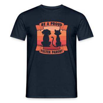 Hunderettungs Designs Für Tierrechtsaktivisten - Männer T-Shirt - Navy - Vorne - AI Model Male 178 light (178cm)