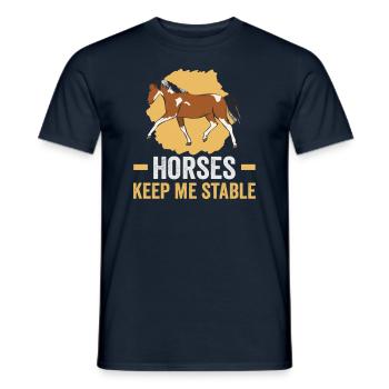 Equestrian and equestrian design for horse lovers - Men's T-Shirt - navy - Front - AI Model Male 178 light (178cm)
