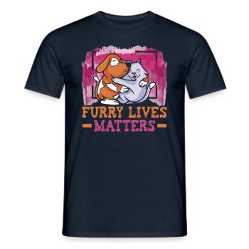 Dog Rescue Designs for Animal Rights Activists - Men's T-Shirt - navy - Front - AI Model Male 178 light (178cm)