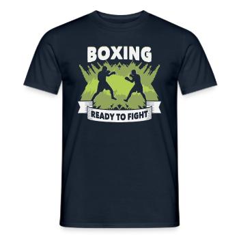 Boxer Martial Arts Boxing Trainer Boxing - Men's T-Shirt - navy - Front - AI Model Male 178 light (178cm)