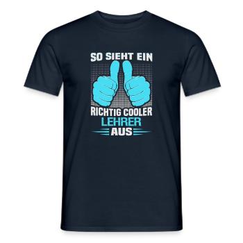 Bester Lehrer Rente Geschenkidee Schüler - Männer T-Shirt - Navy - Vorne - AI Model Male 178 light (178cm)