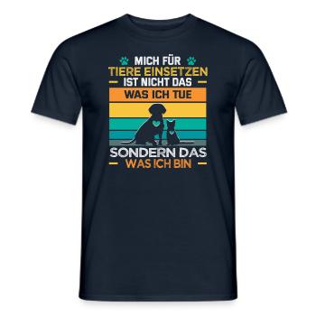 Dog Rescue Designs for Animal Rights Activists - Men's T-Shirt - navy - Front - AI Model Male 178 light (178cm)
