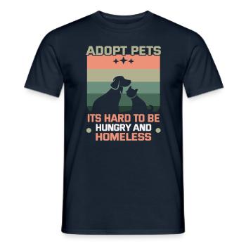 Hunderettung designs Für Tierrechtsaktivisten - Männer T-Shirt - Navy - Vorne - AI Model Male 178 light (178cm)