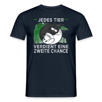 Hunderettungs Designs Für Tierrechtsaktivisten - Männer T-Shirt - Navy - Vorne - AI Model Male 178 light (178cm)