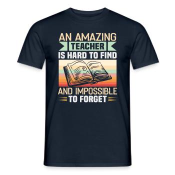 Meilleure idée de cadeau de pension pour les enseignants Étudiant - T-shirt homme - marine - Devant - AI Model Male 178 light (178cm)