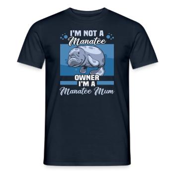 Cold Nose Warm Heart Manatee chubby manatee - Men's T-Shirt - navy - Front - AI Model Male 178 light (178cm)
