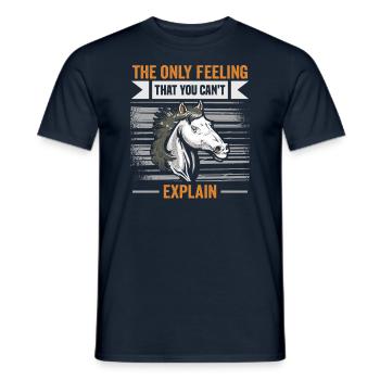 Equestrian and equestrian design for horse lovers - Men's T-Shirt - navy - Front - AI Model Male 178 light (178cm)