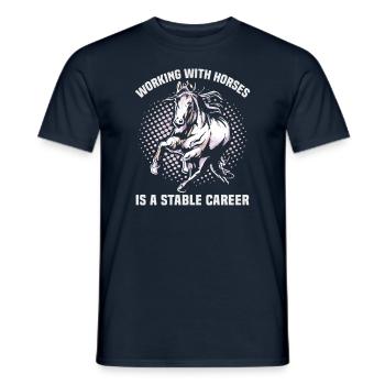 Equestrian and equestrian design for horse lovers - Men's T-Shirt - navy - Front - AI Model Male 178 light (178cm)
