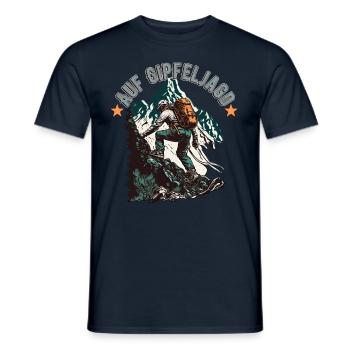 Hiker design for mountaineers and climbers - Men's T-Shirt - navy - Front - AI Model Male 178 light (178cm)