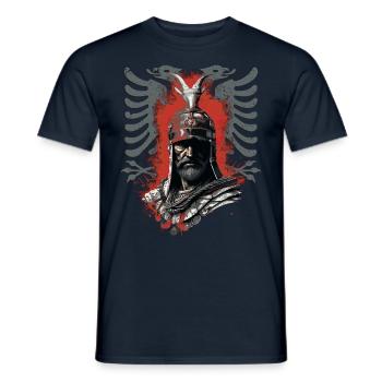 Albanischer Skanderbeg Kosovo Designs für Albaner - Männer T-Shirt - Navy - Vorne - AI Model Male 178 light (178cm)