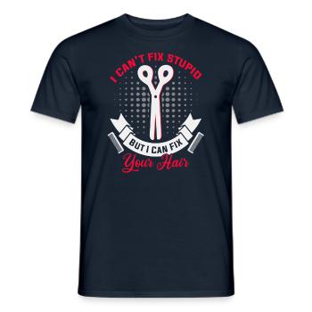 Friseurin Barber Frisörin Friseursalon - Männer T-Shirt - Navy - Vorne - AI Model Male 178 light (178cm)