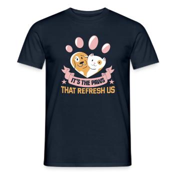 Hunderettungs Designs Für Tierrechtsaktivisten - Männer T-Shirt - Navy - Vorne - AI Model Male 178 light (178cm)