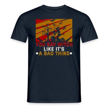 Magische Dunkle Kunst Okkulte Hexen Designs - Männer T-Shirt - Navy - Vorne - AI Model Male 178 light (178cm)