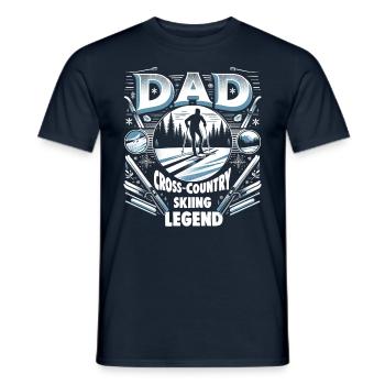 Fête des pères PAPA la légende du ski de fond Papa - T-shirt homme - marine - Devant - AI Model Male 178 light (178cm)