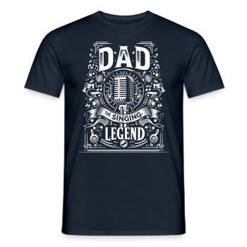 Fête des pères papa la légende du chant papa - T-shirt homme - marine - Devant - AI Model Male 178 light (178cm)