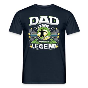 Fête des pères PAPA la légende du tennis Papa Papa - T-shirt homme - marine - Devant - AI Model Male 178 light (178cm)
