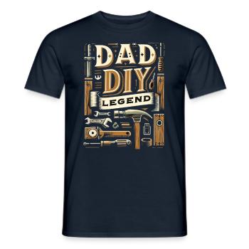 Fête des pères papa bricolage légende papa papa - T-shirt homme - marine - Devant - AI Model Male 178 light (178cm)