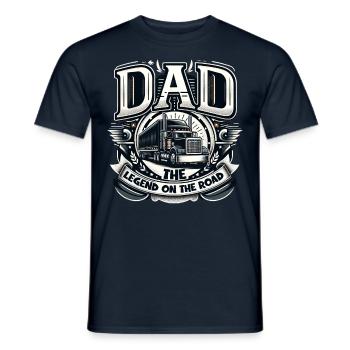 Vatertag Dad the Legend on the road Papa Vater - Männer T-Shirt - Navy - Vorne - AI Model Male 178 light (178cm)