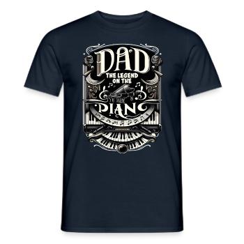 Father's Day Dad the Legend on the piano Dad Dad - Men's T-Shirt - navy - Front - AI Model Male 178 light (178cm)
