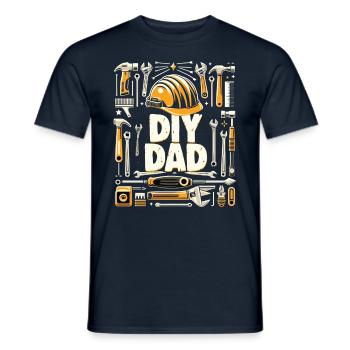 Fête des pères bricolage papa papa amélioration de l’habitat papa - T-shirt homme - marine - Devant - AI Model Male 178 light (178cm)
