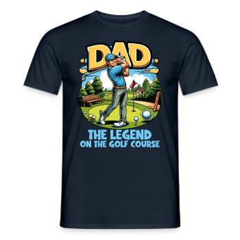 Fête des pères Papa la légende sur le terrain de golf Papa - T-shirt homme - marine - Devant - AI Model Male 178 light (178cm)