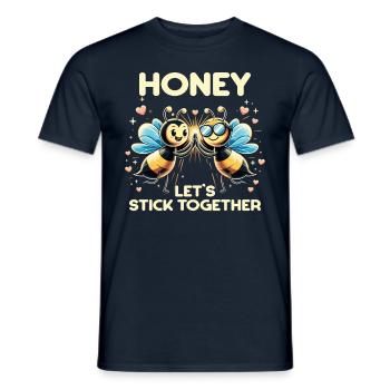 Bienenliebhaber Bienenzüchter Naturfreunde Imker - Männer T-Shirt - Navy - Vorne - AI Model Male 178 light (178cm)