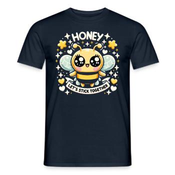 Bienenliebhaber Bienenzüchter Naturfreunde Imker - Männer T-Shirt - Navy - Vorne - AI Model Male 178 light (178cm)