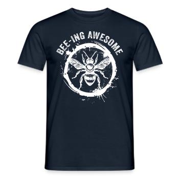 Bee lovers Beekeepers Nature lovers Beekeepers - Men's T-Shirt - navy - Front - AI Model Male 178 light (178cm)