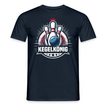 Bowling King Skittles Bowling Club Design for Bowling - Men's T-Shirt - navy - Front - AI Model Male 178 light (178cm)