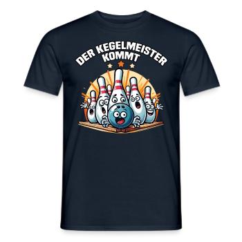 The bowling master is coming to Kegel Bowling Club Design - Men's T-Shirt - navy - Front - AI Model Male 178 light (178cm)
