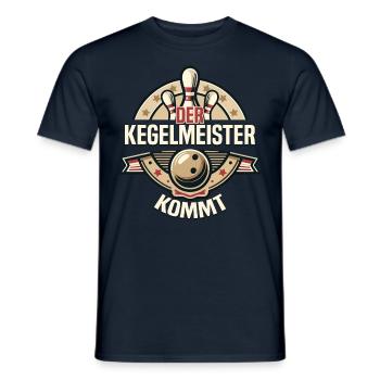 The bowling master is coming Kegel Kegelverein Design - Men's T-Shirt - navy - Front - AI Model Male 178 light (178cm)