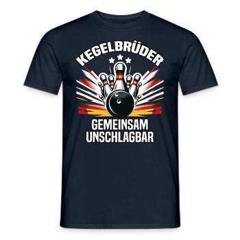 Kegelbrüder Kegel Kegelverein Design zum Kegeln - Men's T-Shirt - navy - Front - AI Model Male 178 light (178cm)