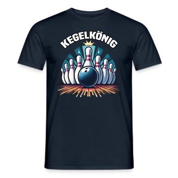 Kegelkönig Kegel Kegelverein Design for bowling - Men's T-Shirt - navy - Front - AI Model Male 178 light (178cm)