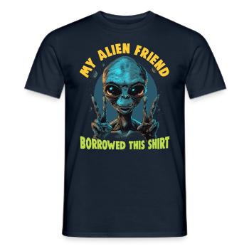 SciFi umd Außerirdische Aliens und Ufo Fan - Männer T-Shirt - Navy - Vorne - AI Model Male 178 light (178cm)