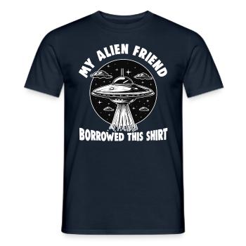 SciFi umd Außerirdische Aliens und Ufo Fan - Männer T-Shirt - Navy - Vorne - AI Model Male 178 light (178cm)