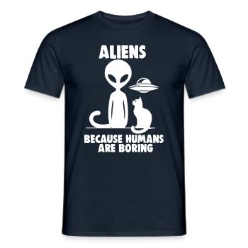 SciFi umd Außerirdische Aliens und Ufo Fan - Männer T-Shirt - Navy - Vorne - AI Model Male 178 light (178cm)