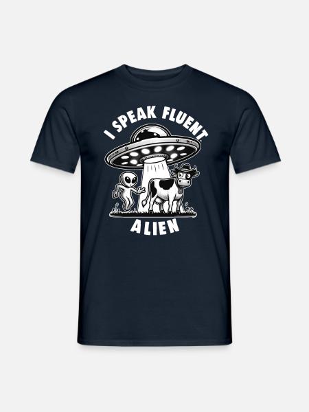 SciFi umd Außerirdische Aliens und Ufo Fan - T-shirt herr - marinblå