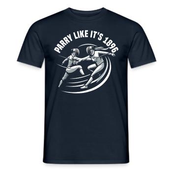 Masque Fencer Sport Design Sur Jeu Sur L’escrime De Combat - T-shirt homme - marine - Devant - AI Model Male 178 light (178cm)