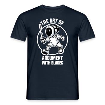 Masque Fencer Sport Design Sur Jeu Sur L’escrime De Combat - T-shirt homme - marine - Devant - AI Model Male 178 light (178cm)