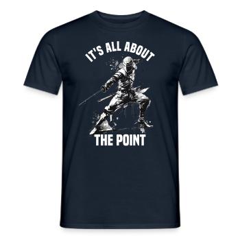Masque Fencer Sport Design Sur Jeu Sur L’escrime De Combat - T-shirt homme - marine - Devant - AI Model Male 178 light (178cm)