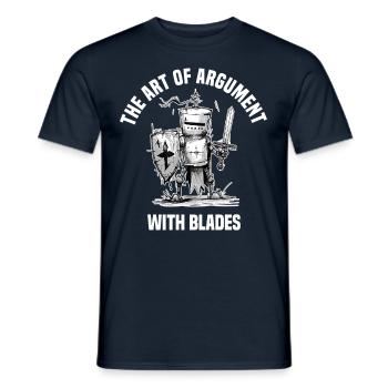 Masque Fencer Sport Design Sur Jeu Sur L’escrime De Combat - T-shirt homme - marine - Devant - AI Model Male 178 light (178cm)