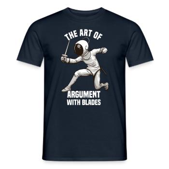 Masque Fencer Sport Design Sur Jeu Sur L’escrime De Combat - T-shirt homme - marine - Devant - AI Model Male 178 light (178cm)