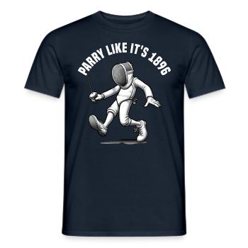 Masque Fencer Sport Design Sur Jeu Sur L’escrime De Combat - T-shirt homme - marine - Devant - AI Model Male 178 light (178cm)