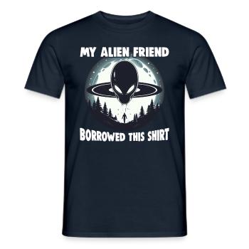 SciFi umd Außerirdische Aliens und Ufo Fan - Männer T-Shirt - Navy - Vorne - AI Model Male 178 light (178cm)