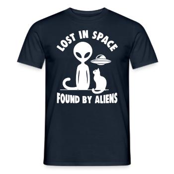 SciFi et extraterrestres extraterrestres et fan d’ovnis - T-shirt homme - marine - Devant - AI Model Male 178 light (178cm)