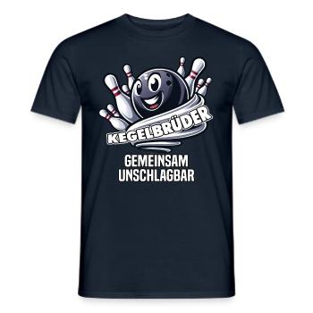 Bowling Brothers Skittles Bowling Club Design for Bowling - Men's T-Shirt - navy - Front - AI Model Male 178 light (178cm)