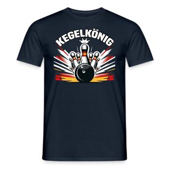 Bowling King Skittles Bowling Club Design for Bowling - Men's T-Shirt - navy - Front - AI Model Male 178 light (178cm)