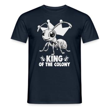Ant Farm Owner Ant Breeder King Of The - Men's T-Shirt - navy - Front - AI Model Male 178 light (178cm)