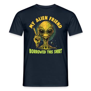 SciFi umd Außerirdische Aliens und Ufo Fan - Männer T-Shirt - Navy - Vorne - AI Model Male 178 light (178cm)